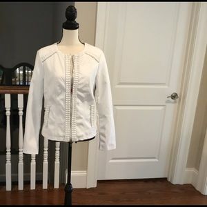 White faux leather jacket